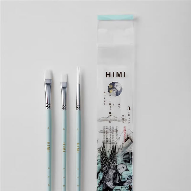 MIYA HIMI Gouache Brush Set – Set of 3 – Green