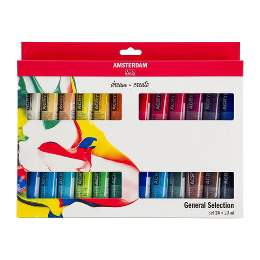 Amsterdam - Standard Series acrylverf algemene selectie set | 24 × 20 ml