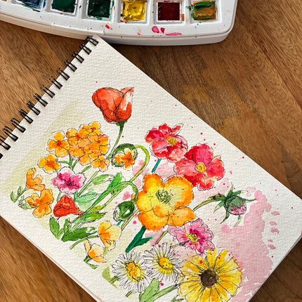 21 mei - Wilde bloemen in aquarel