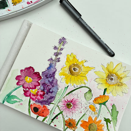21 mei - Wilde bloemen in aquarel
