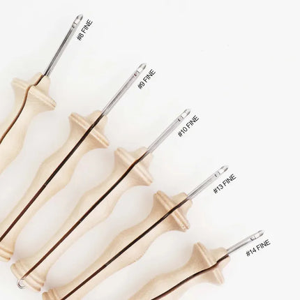 The Oxford Company - Punchnaald fine Natural Wood maat 8