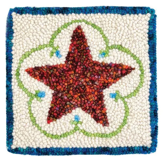 The Oxford Company - Punch needling kit ster rood 61x61cm