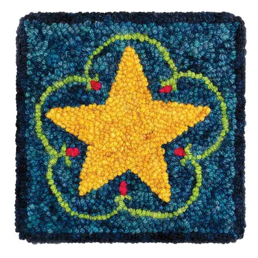 The Oxford Company - Punch needling kit ster geel 61x61cm