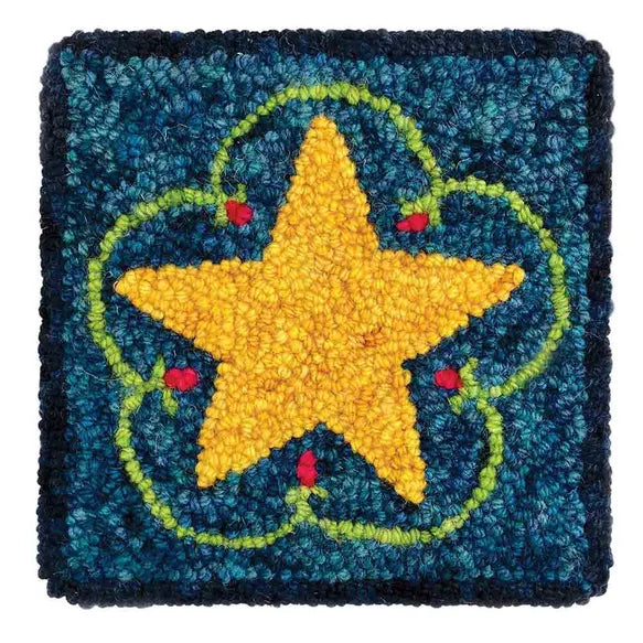 The Oxford Company - Punch needling kit ster geel 61x61cm