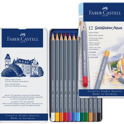 Faber-Castell - Aquarelkleurpotlood Goldfaber etui 12 stuks