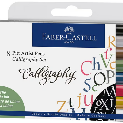Faber-Castell - Tekenstift Pitt Artist Pen kalligrafieset 8x