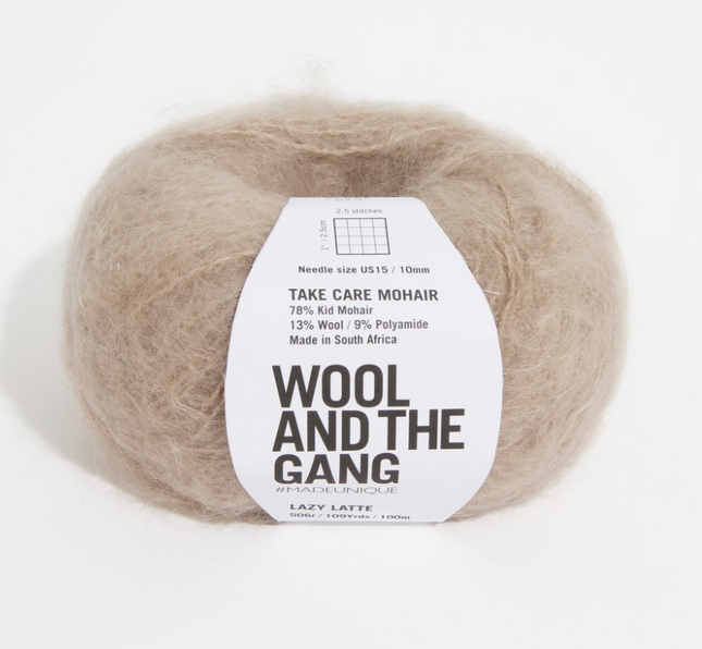 Wool and The Gang - Take Care Mohair - Lazy Latte