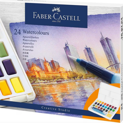 Faber-Castell - Waterverf in box met 24 kleuren