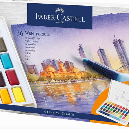 Faber-Castell - Waterverf in box met 36 kleuren