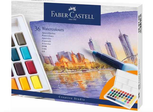 Faber-Castell - Waterverf in box met 36 kleuren