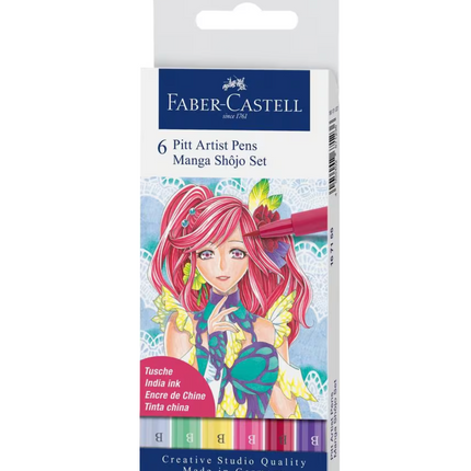 Faber-Castell - Tekenstift Pitt Artist Pen Manga 6-delig etui Shôjo