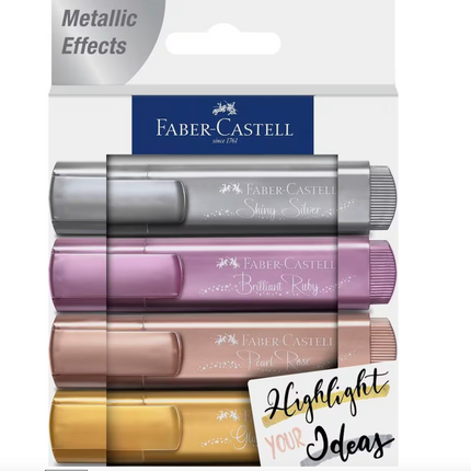 Faber-Castell - Markeerstift metallic etui 4 delig