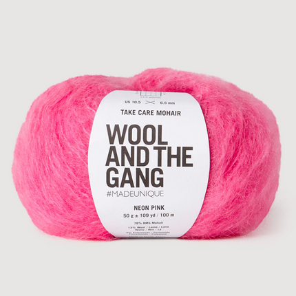 Wool and The Gang - Take Care Mohair - Neon Pink