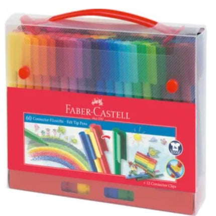 Faber-Castell  - viltstiften Connector koffer - 60 stuks
