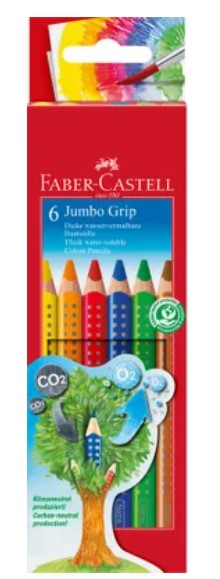 Faber-Castell - Kleurpotlood Jumbo GRIP - 6 stuks