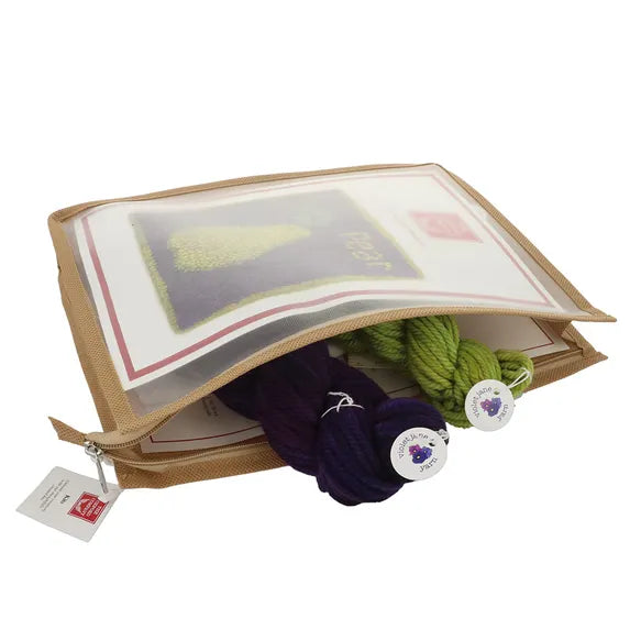 The Oxford Company - Punch needling kit peer paars 61x61cm