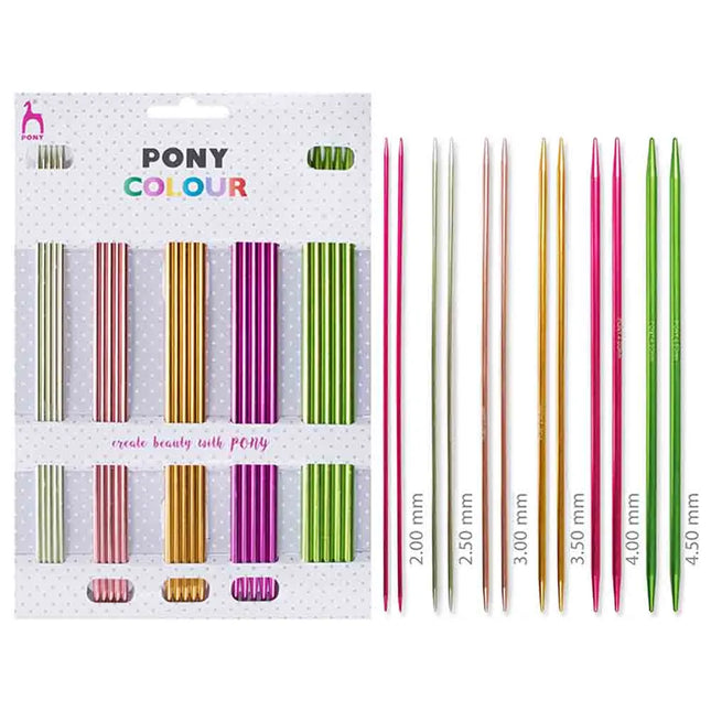 Pony Colour Sokkennaaldenset 20cm 2.50-4.50mm polka dot